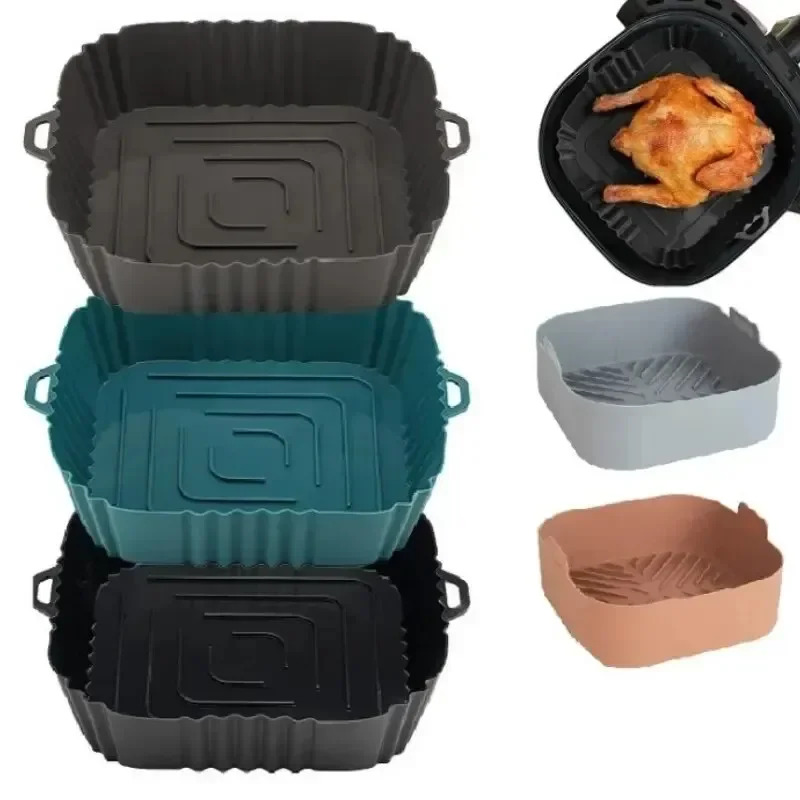 Commercial Kitchen Pans - 1 adet silikon hava fritöz sepeti,