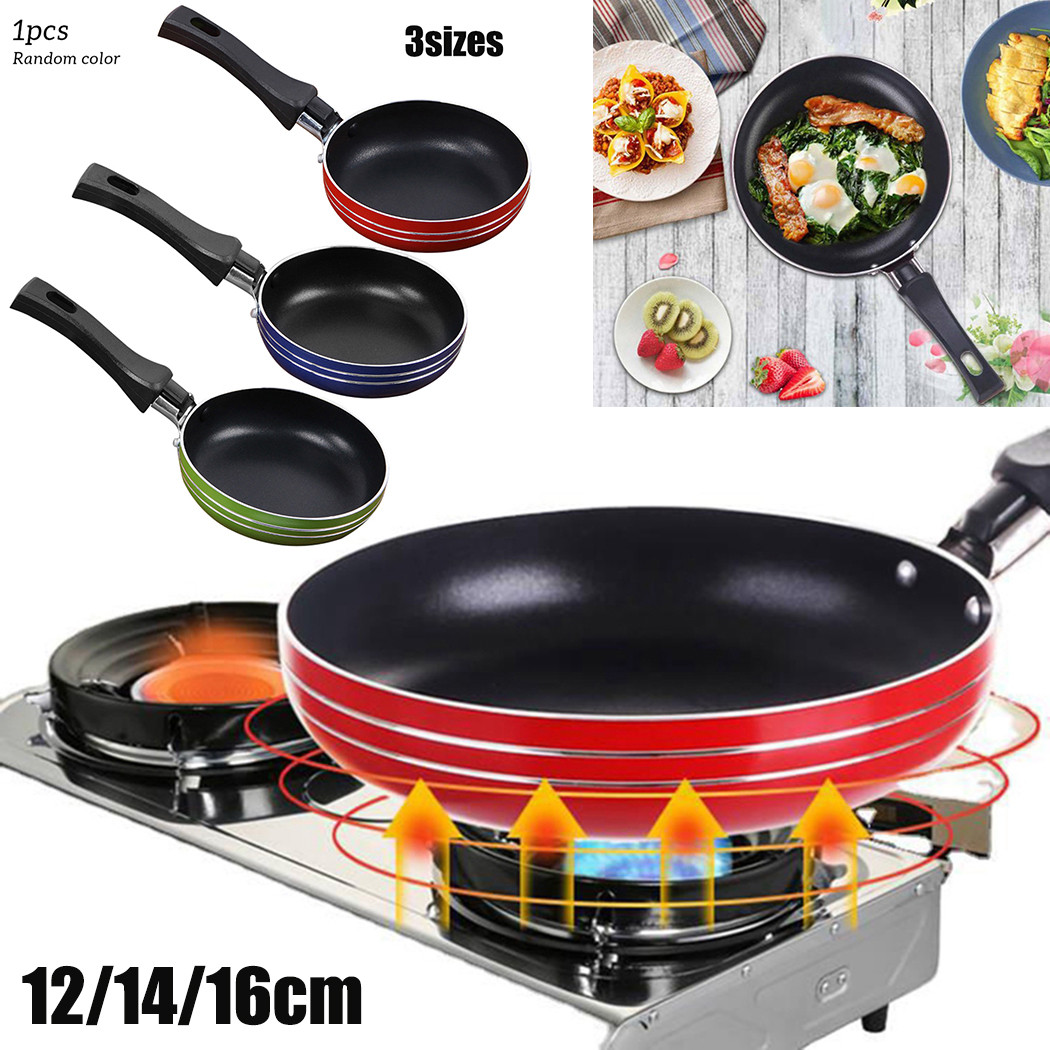 Commercial Kitchen Pans - 1 adet 12cm/14cm/16cm Mini kızartma tavası