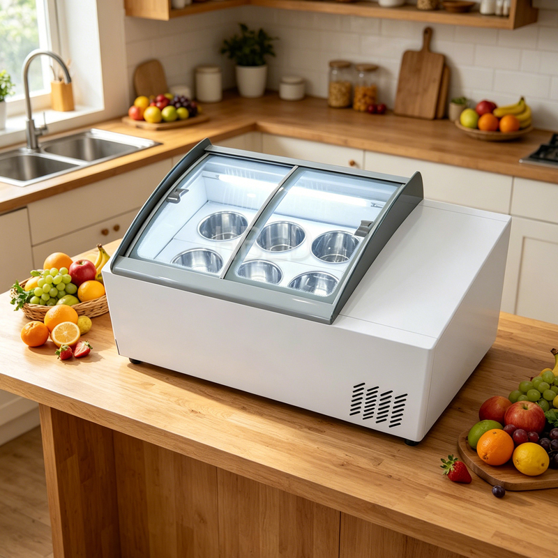 Refrigerated Display Case - Ticari Soğutmalı Dondurma Teşhir Dolabı İtalyan