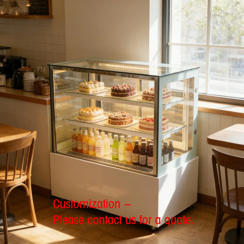 Refrigerated Display Case - Özel Tasarım Dik Açılı Camlı Pasta