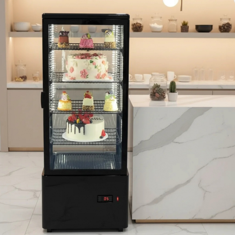 Dik Cam 360 °   Soğutmalı Past - Refrigerated Display Case incelemesi ve fiyatı