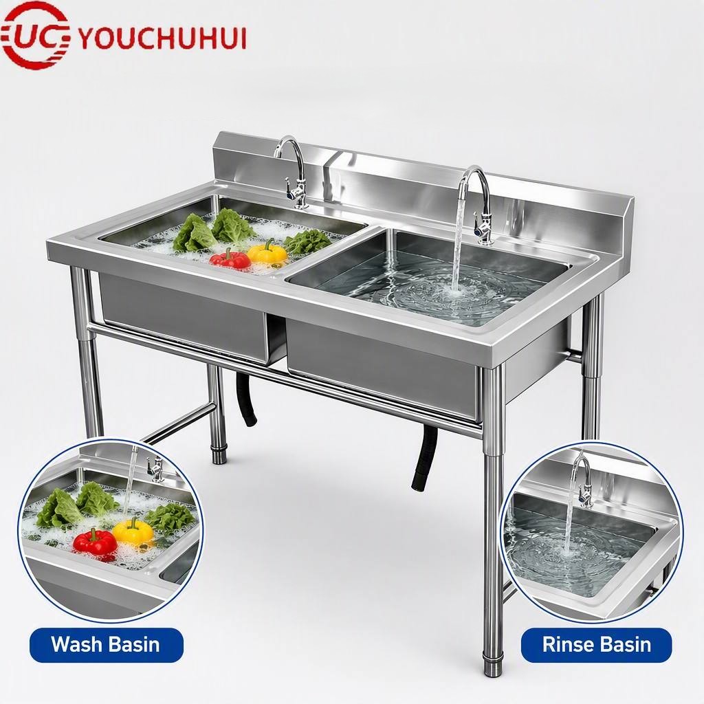 Ticari Tip Serbest Duran Çift  - Commercial Kitchen Backsplash incelemesi ve fiyatı