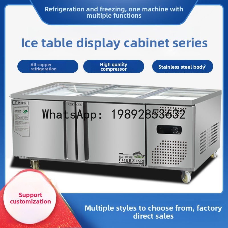 Deniz ürünleri buzlu teşhir do - Refrigerated Display Case incelemesi ve fiyatı